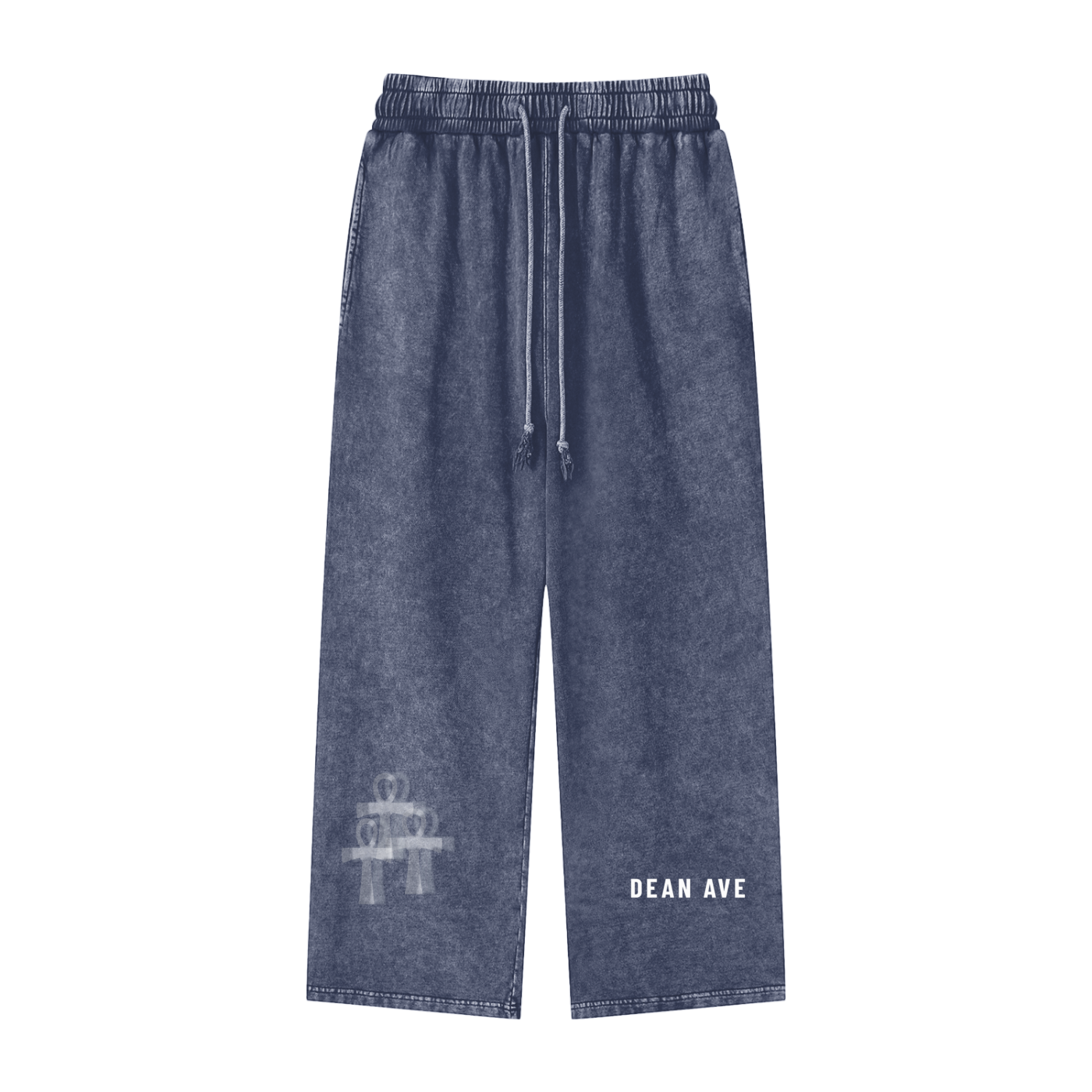 Acid Wash Straight Leg Pants - 360 GSM