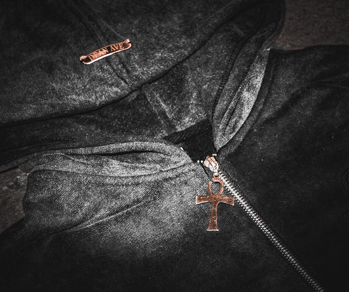 Obsidian Ankh Zip Up