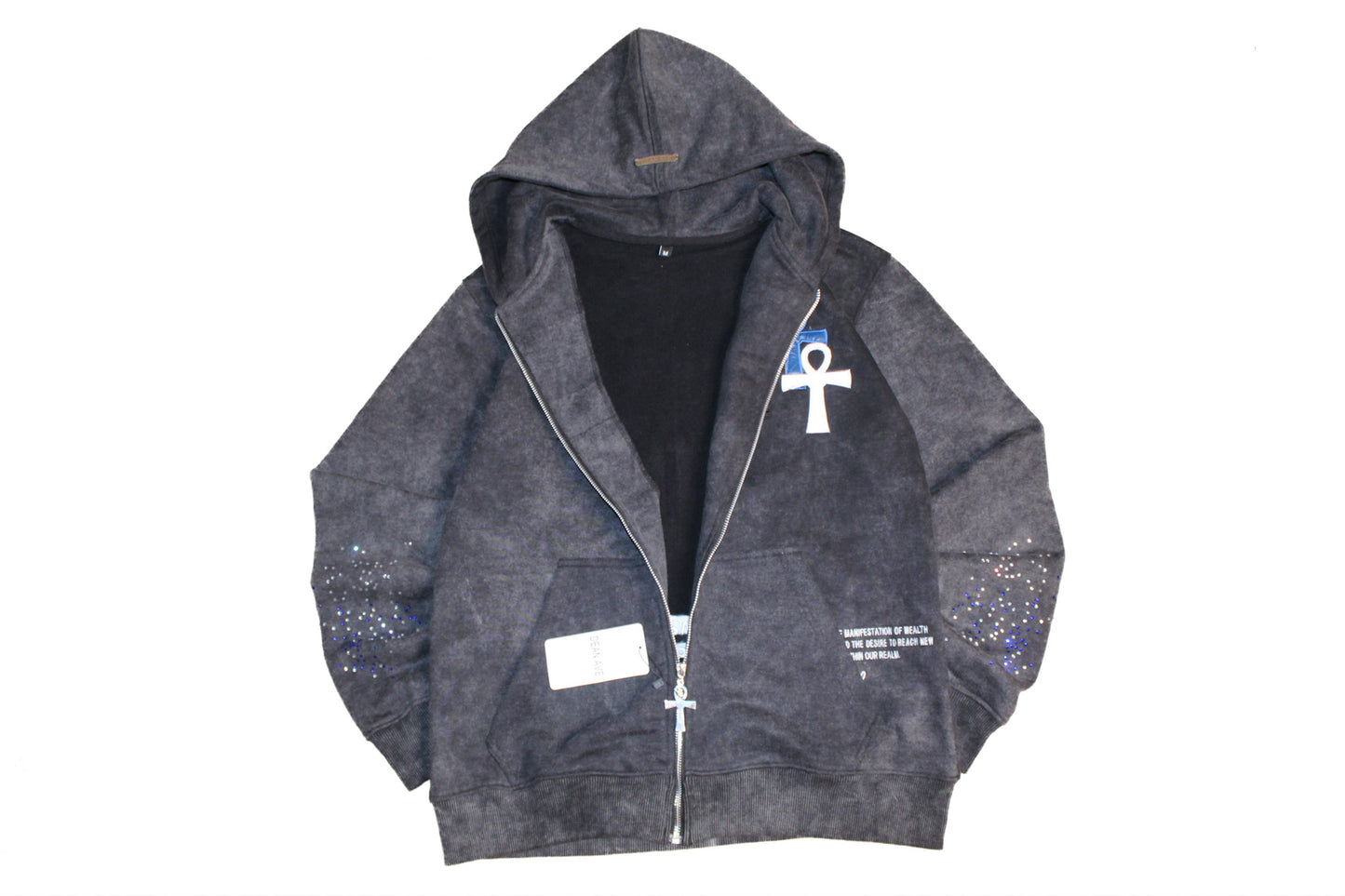 Obsidian Ankh Zip Up