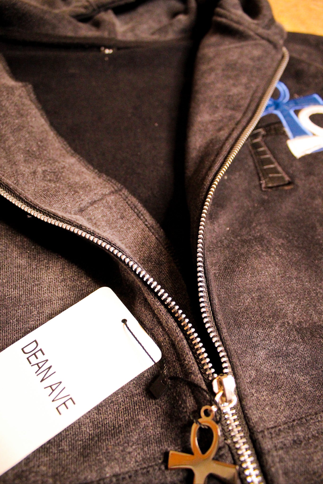 Obsidian Ankh Zip Up