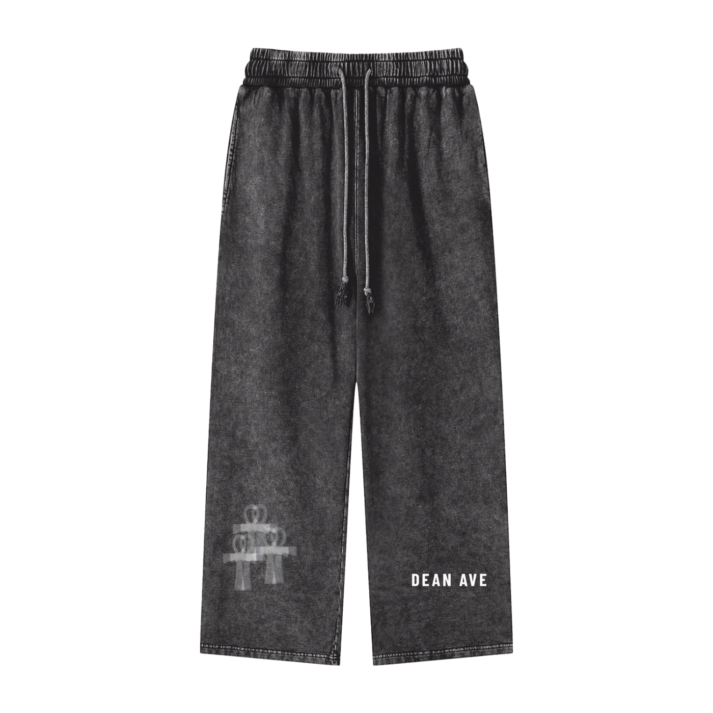 Acid Wash Straight Leg Pants - 360 GSM